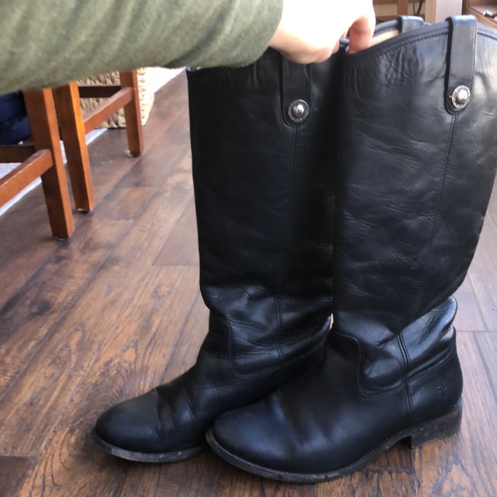 Frye black boots 8